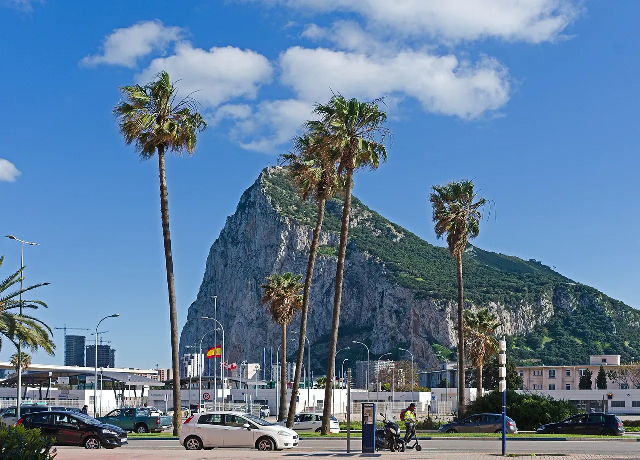 The Rock of Gibraltar seen from La Línea de la Concepción